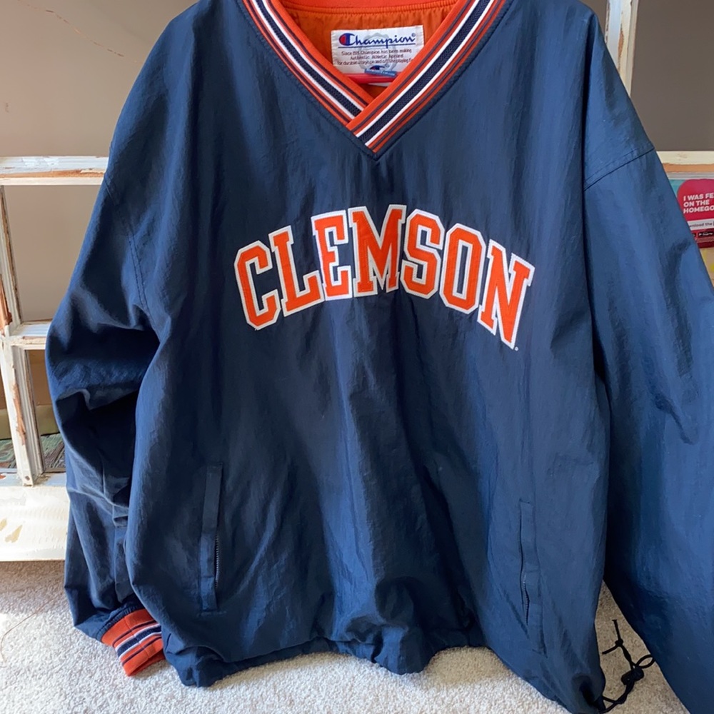 Columbia Clemson vintage pull over windbreaker MXL